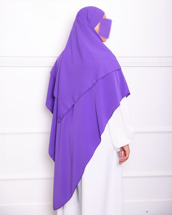 Khimar double voiles khimar deux voiles khimar pas cher mon hijab pas cher violet